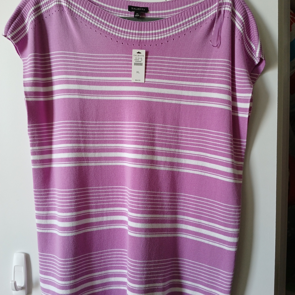 Talbots Lavender Stripe Women's Top